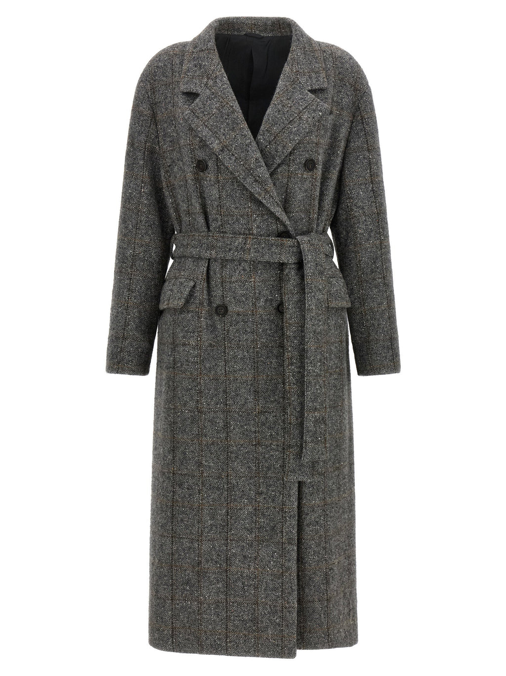 Brunello Cucinelli Check Tweed Coat