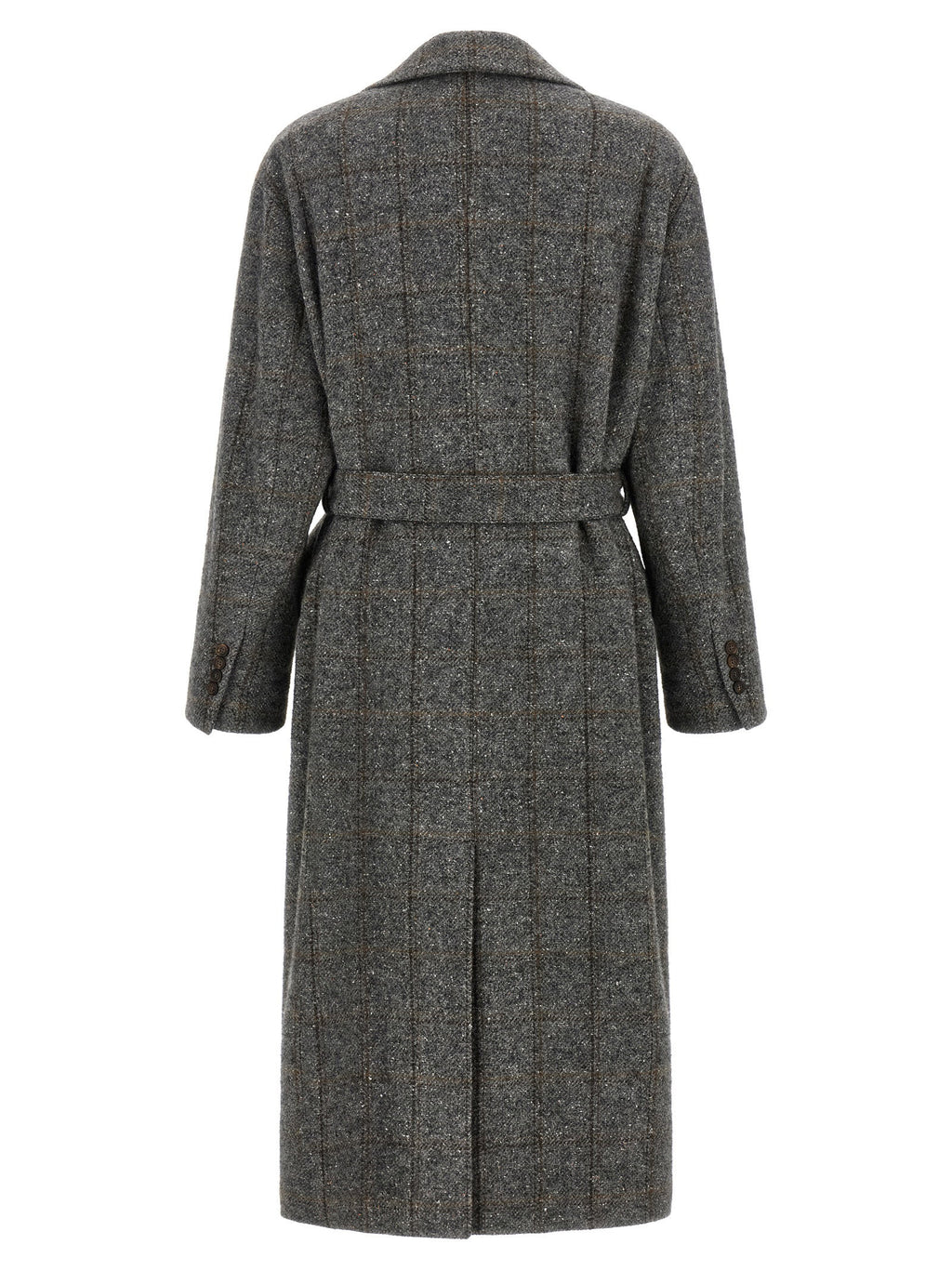 Brunello Cucinelli Check Tweed Coat