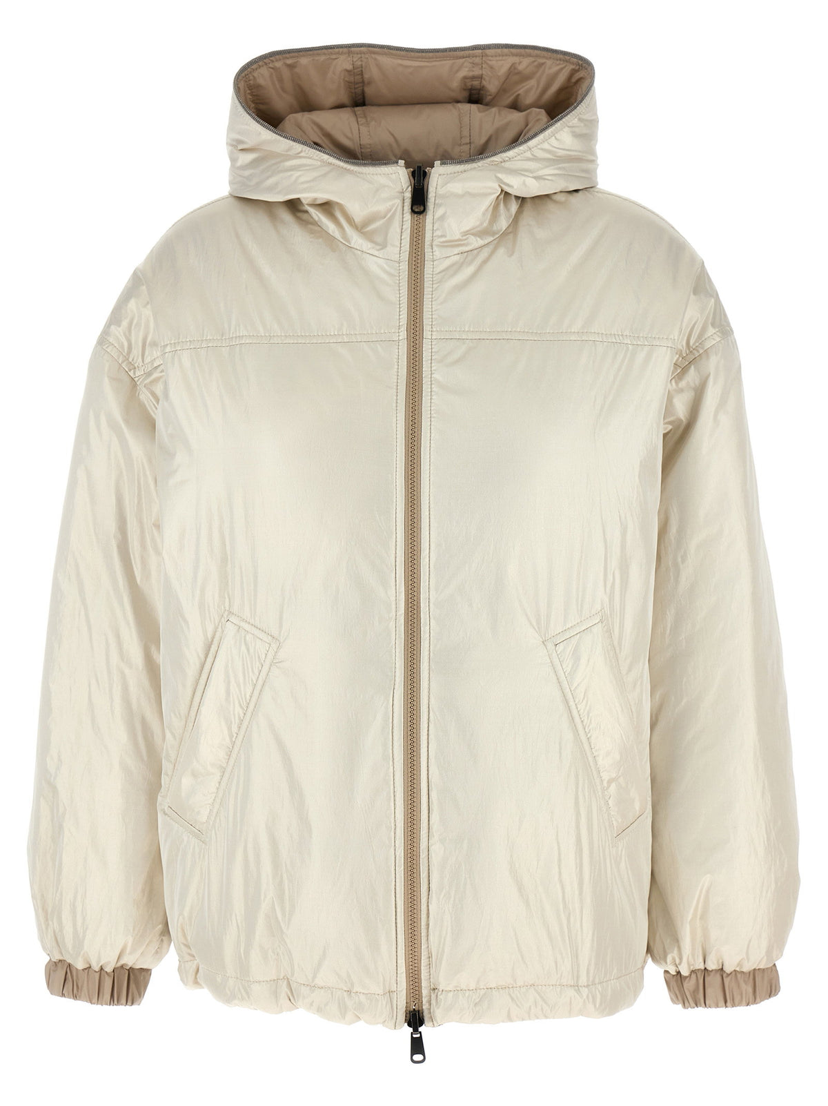 Brunello Cucinelli Laminated Reversible Down Jacket Brunello Cucinelli