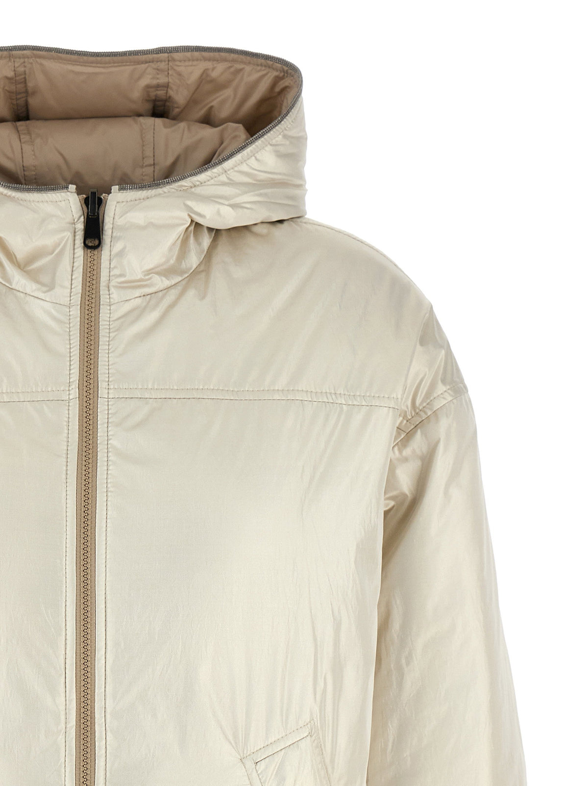 Brunello Cucinelli Laminated Reversible Down Jacket Brunello Cucinelli
