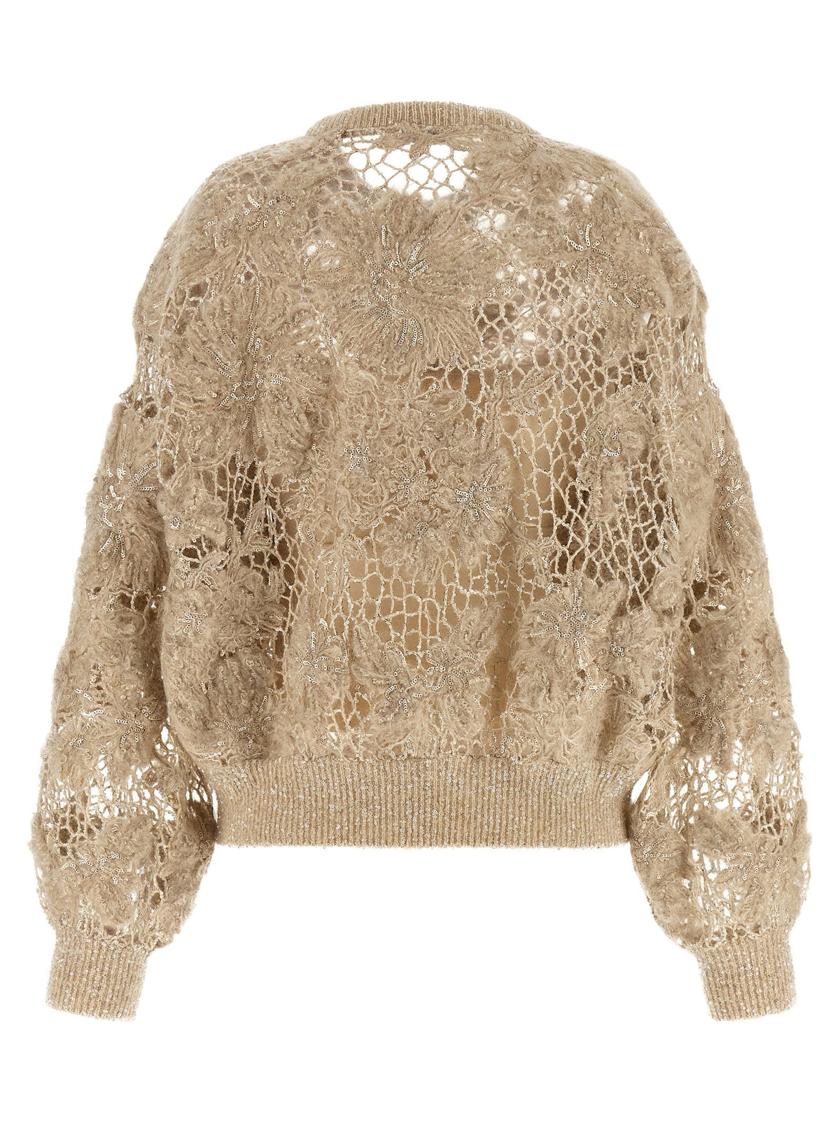 Brunello Cucinelli Whispering Bloom Embroidery Sweater