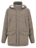 Brunello Cucinelli Membrane Wool Flannel Parka