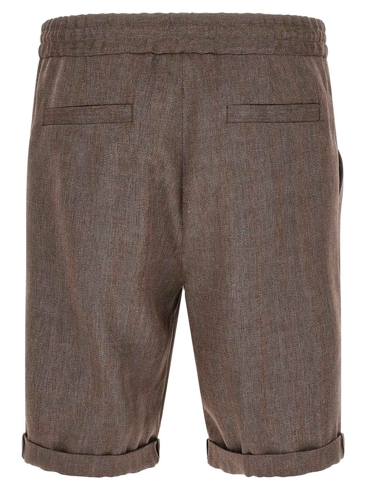 Brunello Cucinelli Linen And Wool Bermuda Shorts