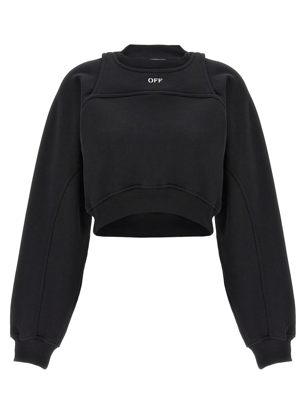 Off White Cropped Sweatshirt