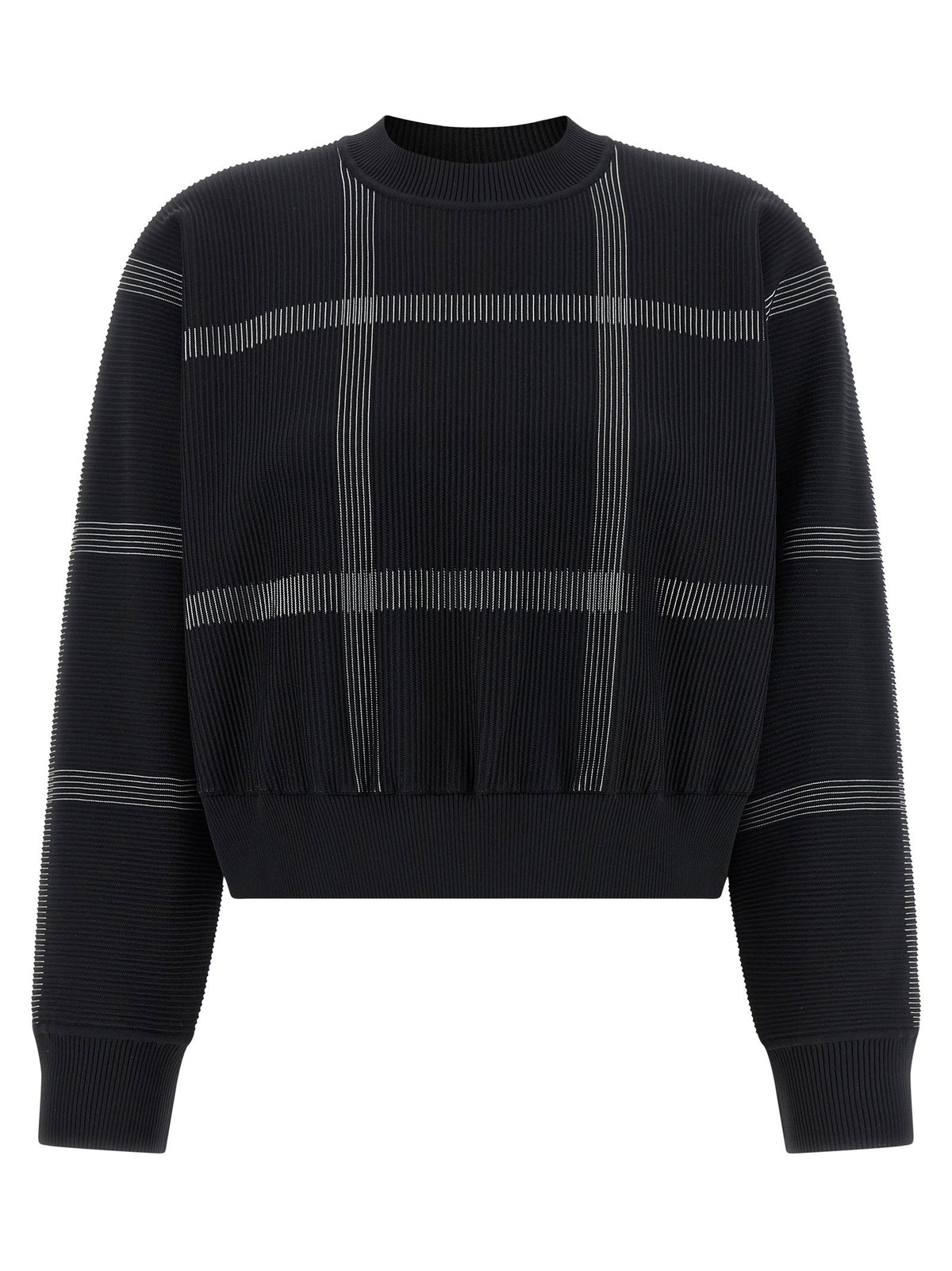 Pleats Please Issey Miyake Crossing Knit Sweater