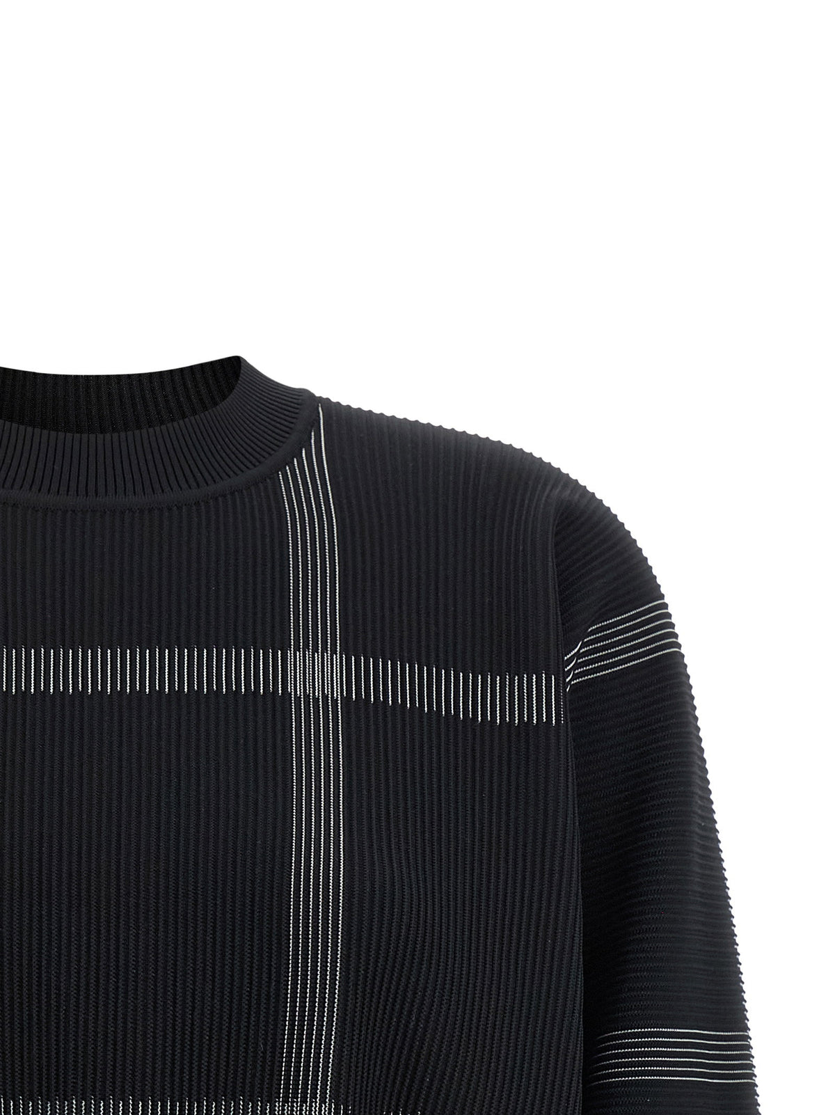 Pleats Please Issey Miyake Crossing Knit Sweater