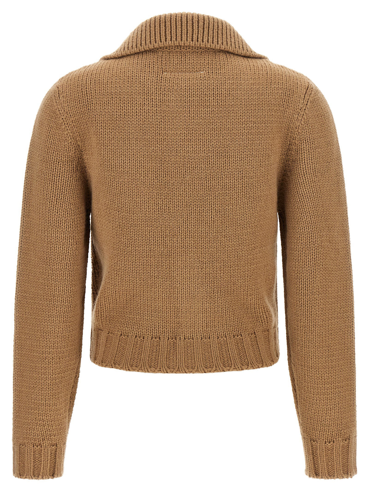 Mm6 Maison Margiela White Stitch Line Cardigan