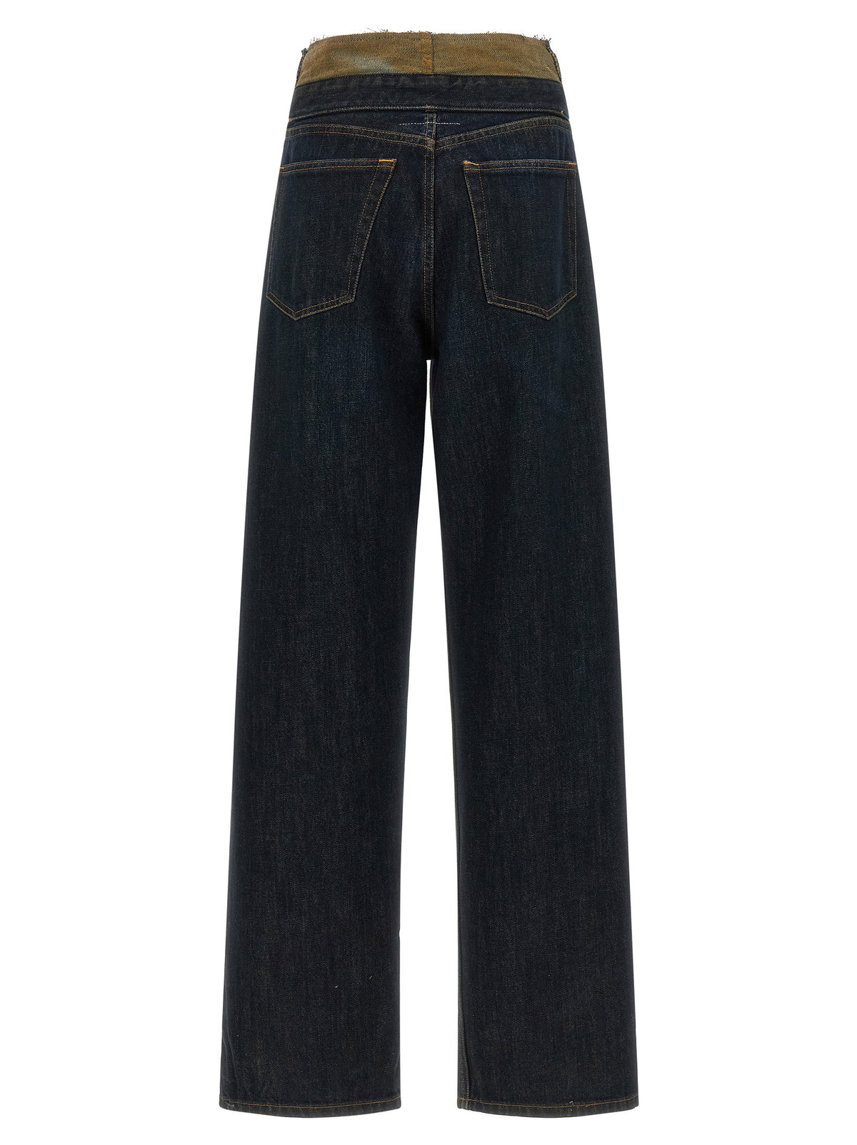 Mm6 Maison Margiela Raw Cut Waist Jeans