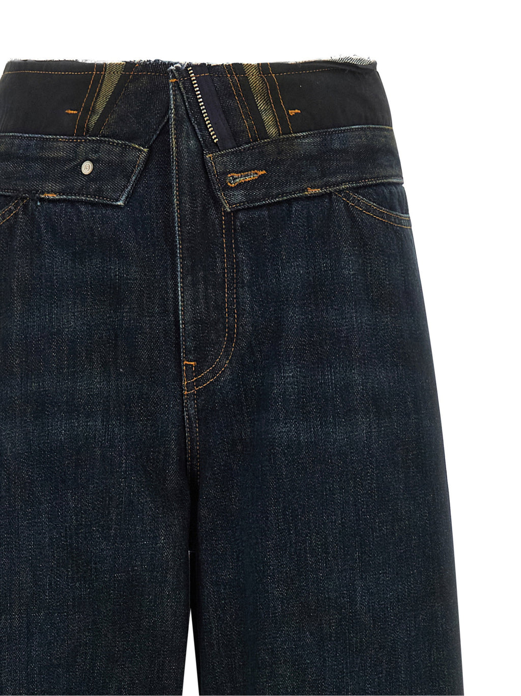 Mm6 Maison Margiela Raw Cut Waist Jeans