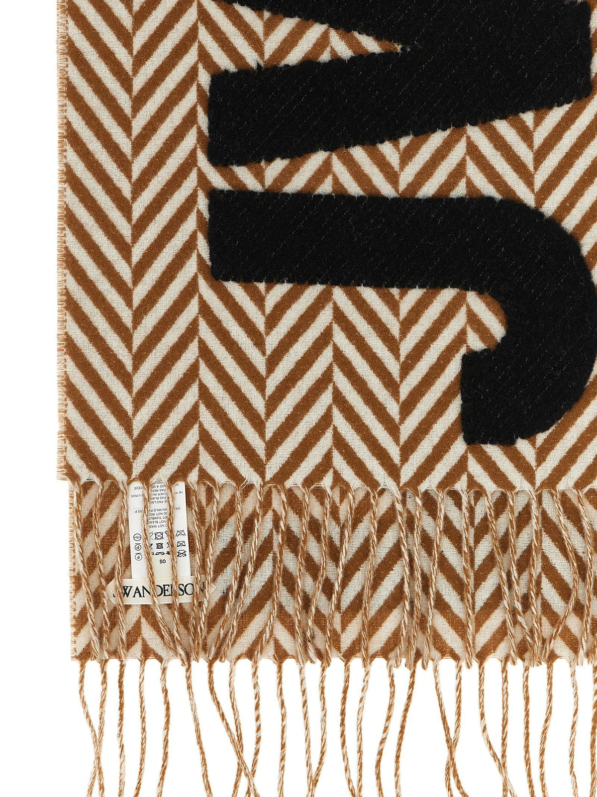 J.w.anderson Herringbone Logo Scarf