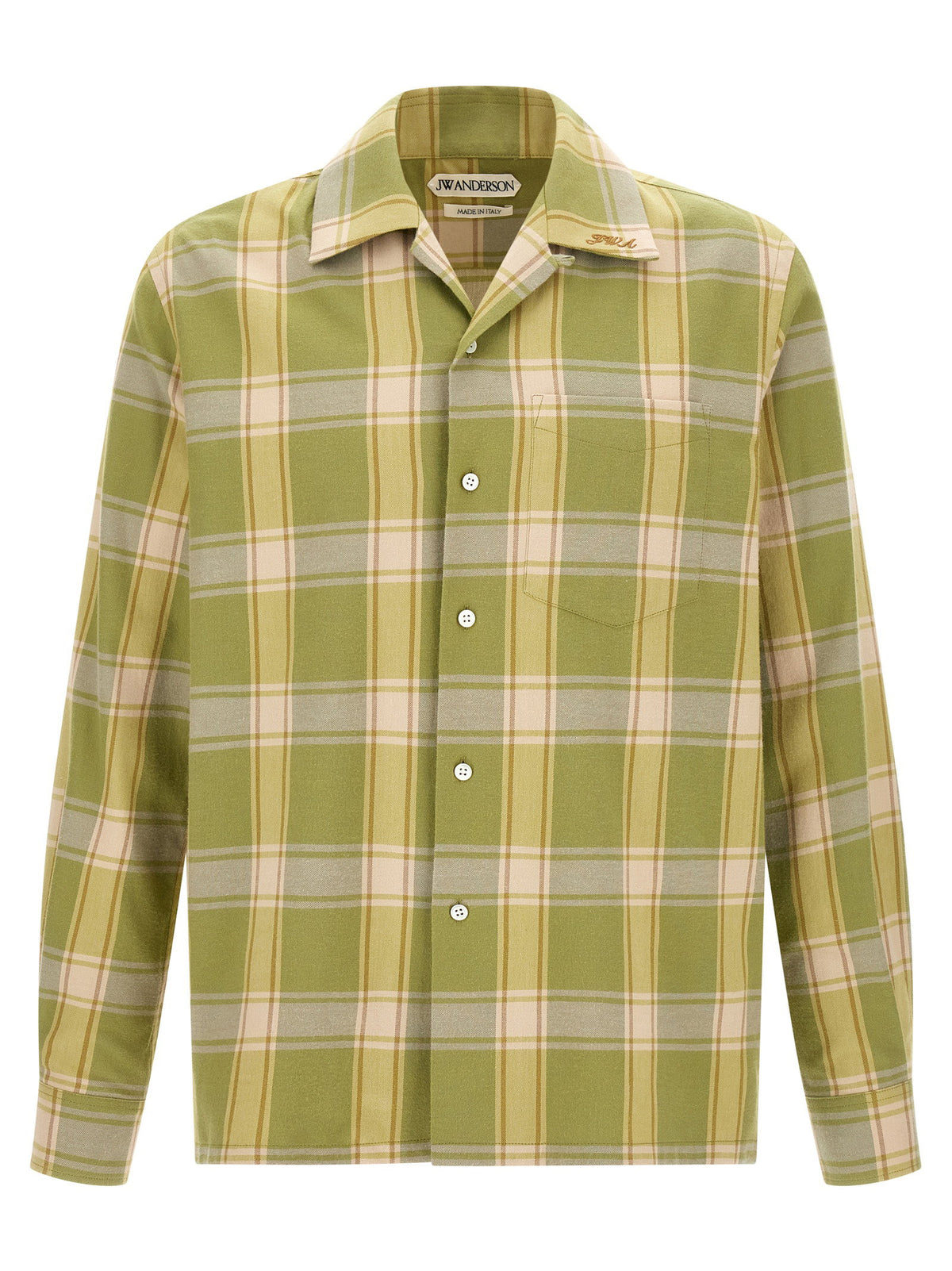 J.w.anderson Green Check Shirt J.w.anderson