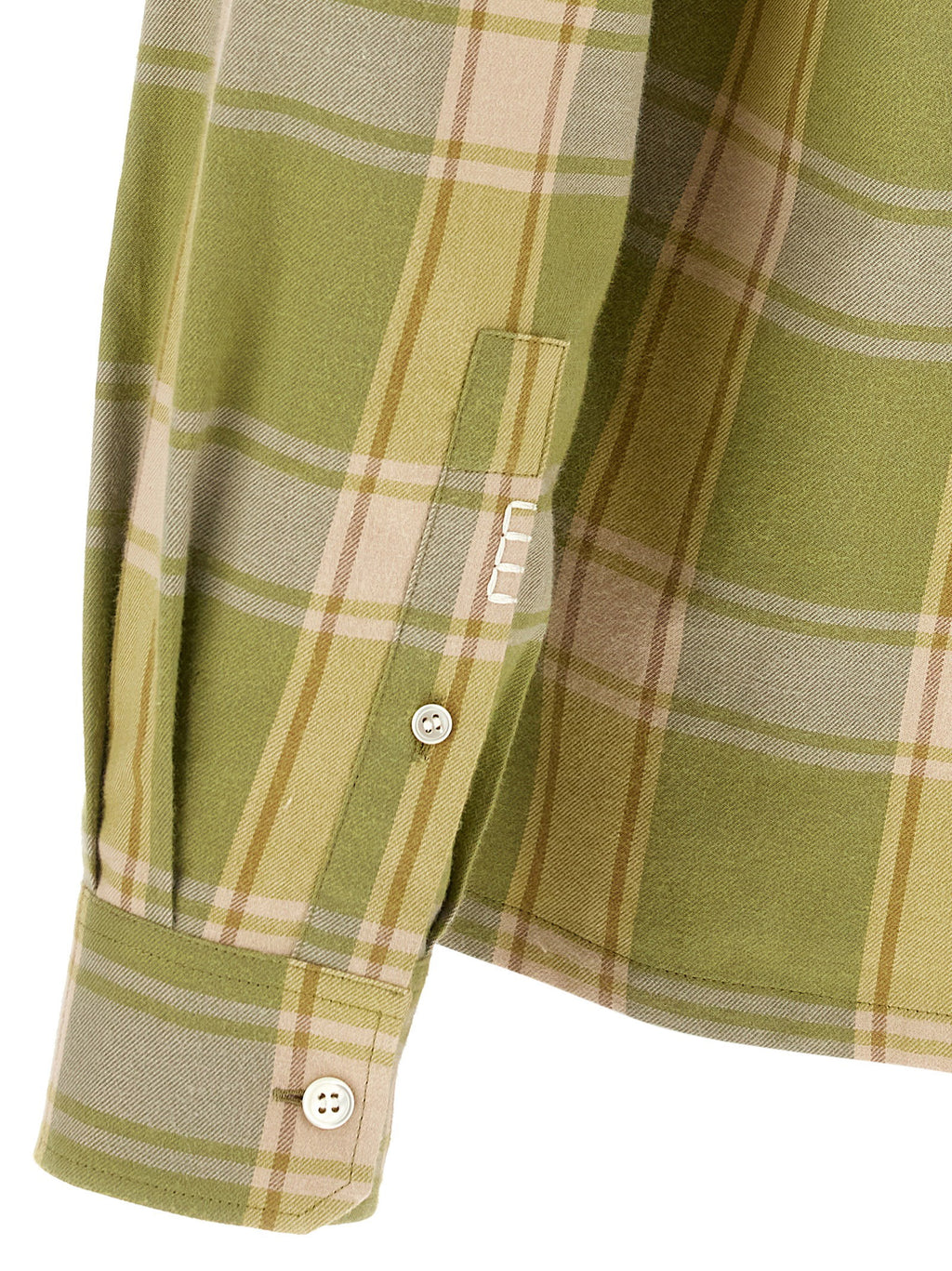 J.w.anderson Green Check Shirt J.w.anderson