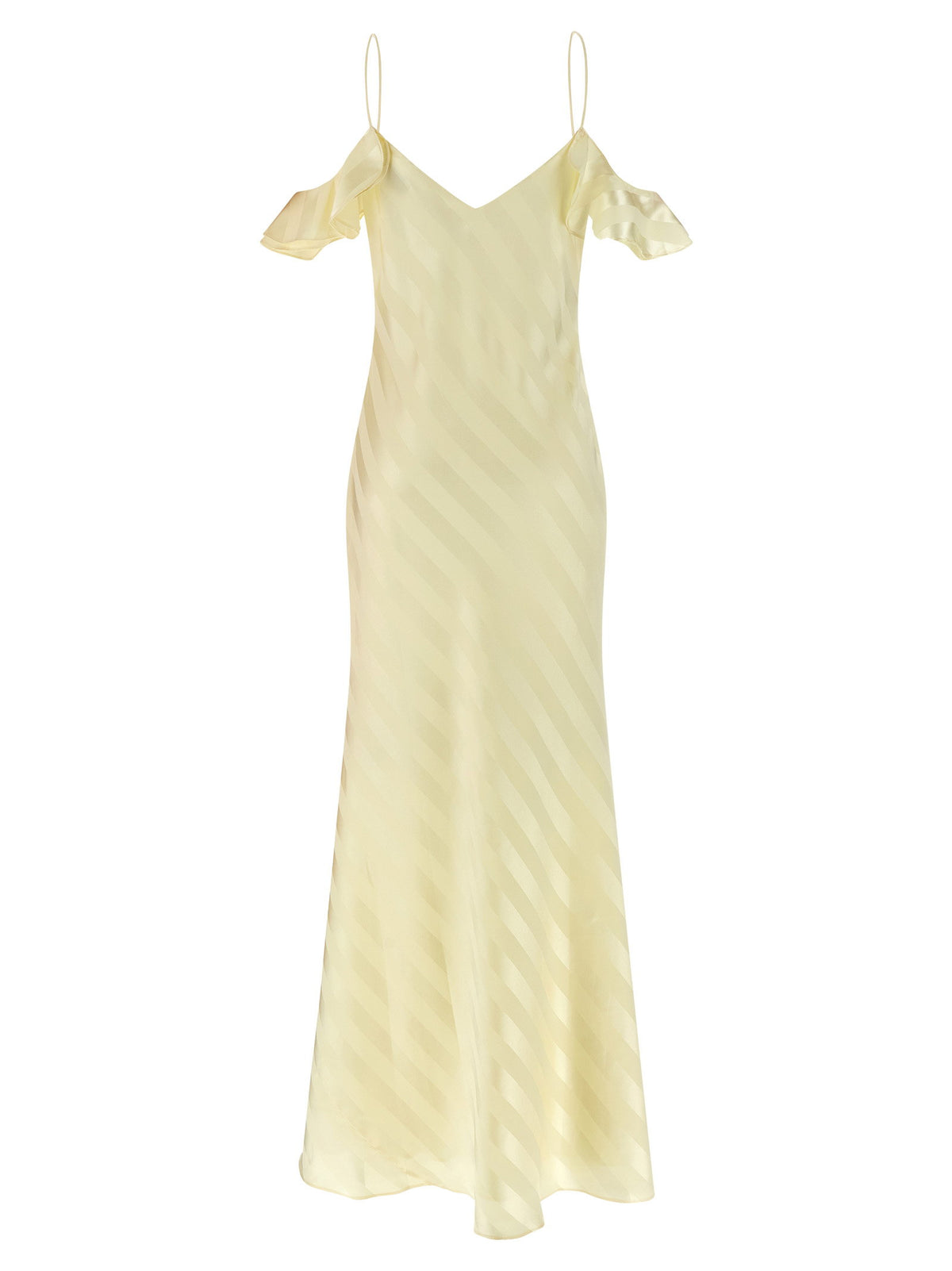 Self-Portrait Satin Striped Long Dress