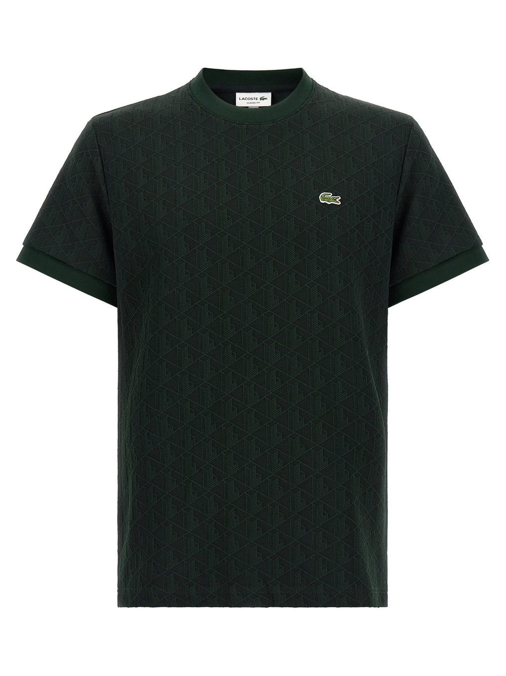 Lacoste T-shirt In Jacquard Monogram Lacoste