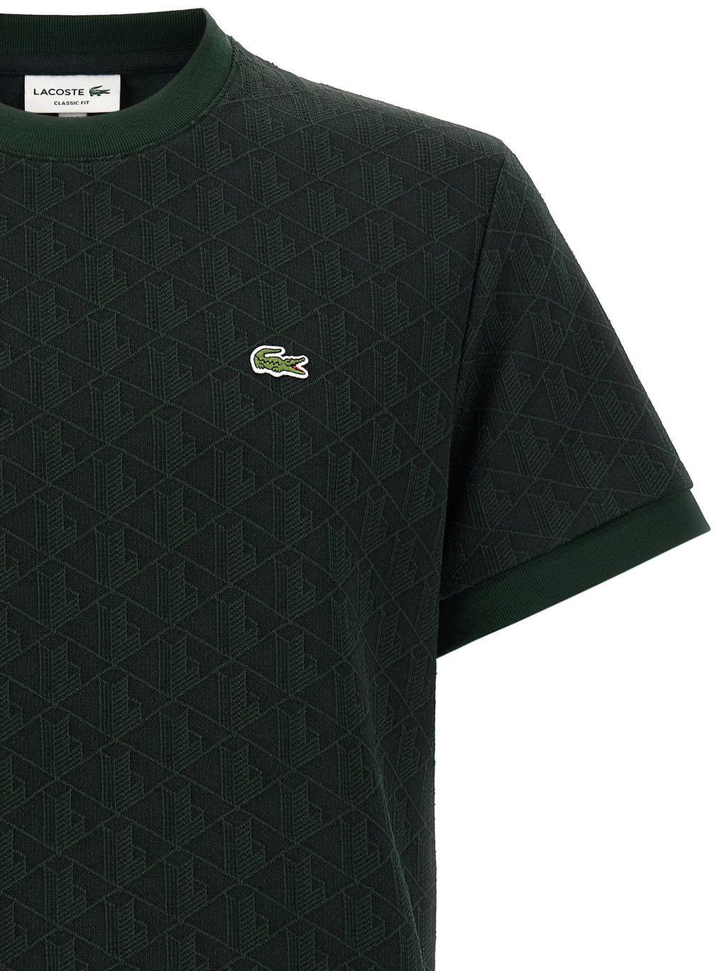 Lacoste T-shirt In Jacquard Monogram Lacoste