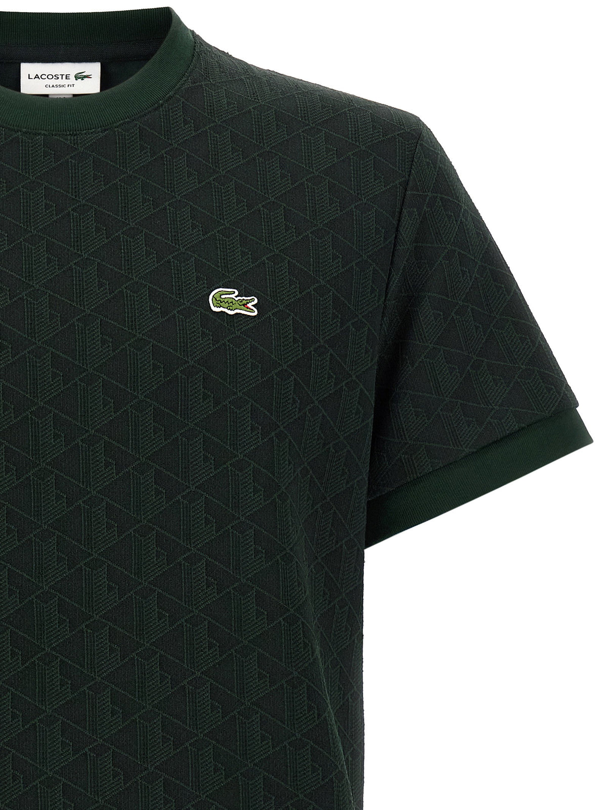 Lacoste T-shirt In Jacquard Monogram Lacoste