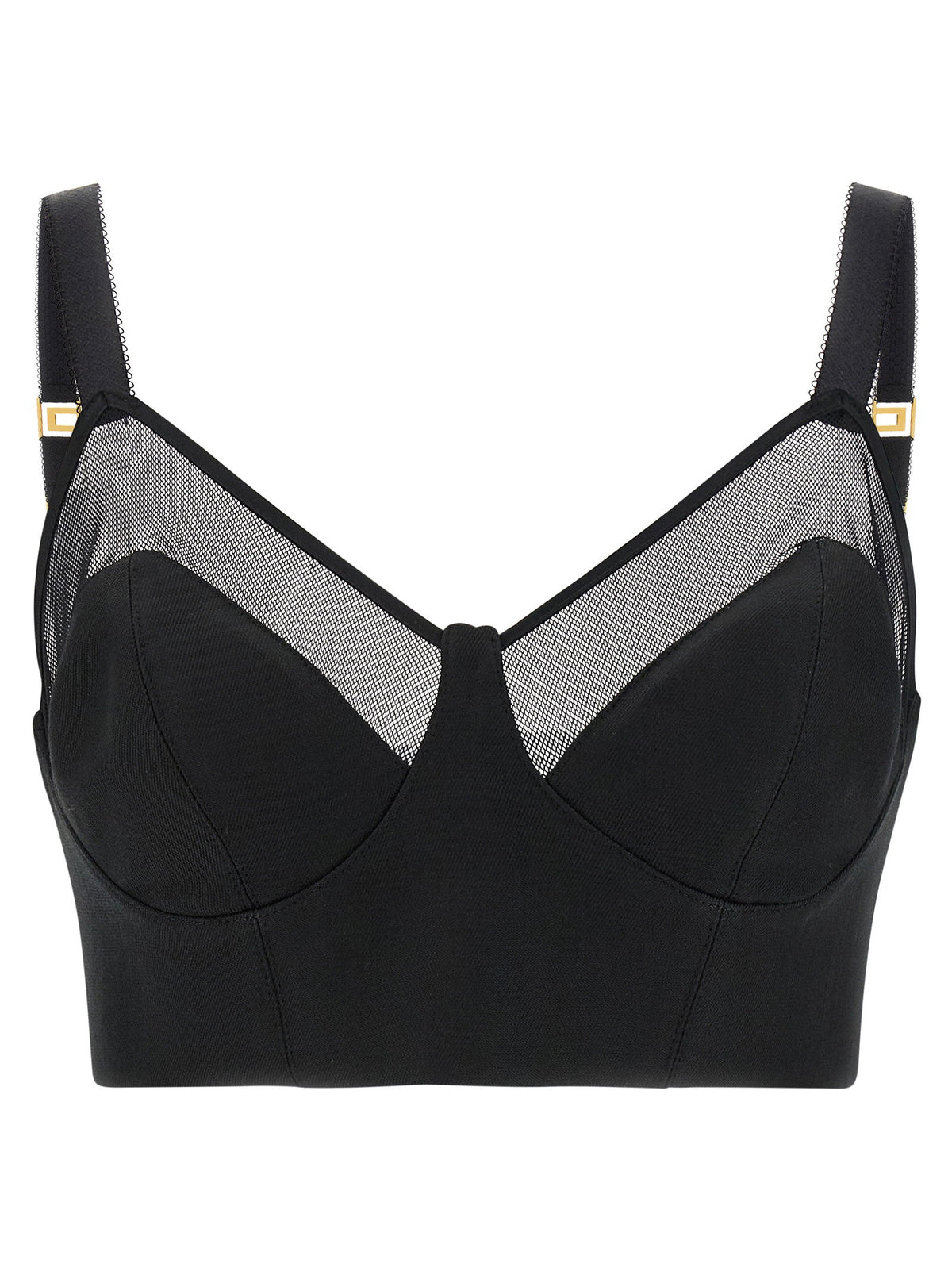 Elisabetta Franchi Cool Wool And Tulle Top