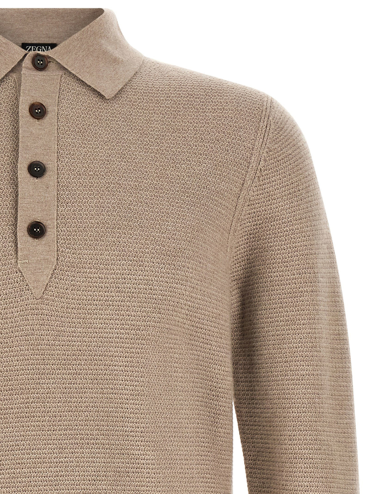 Zegna Polo Shirt Oasi Cashmere Beige Zegna