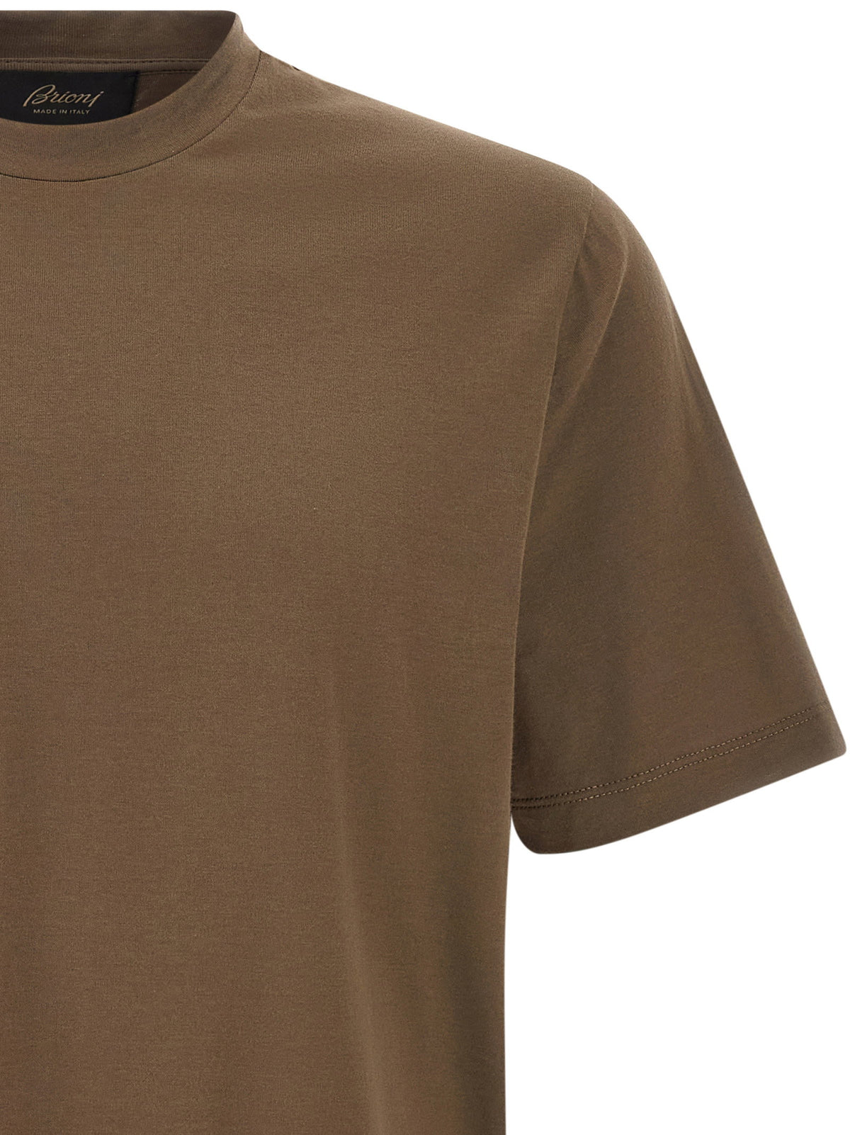 Brioni Brown Cotton T-shirt Brioni