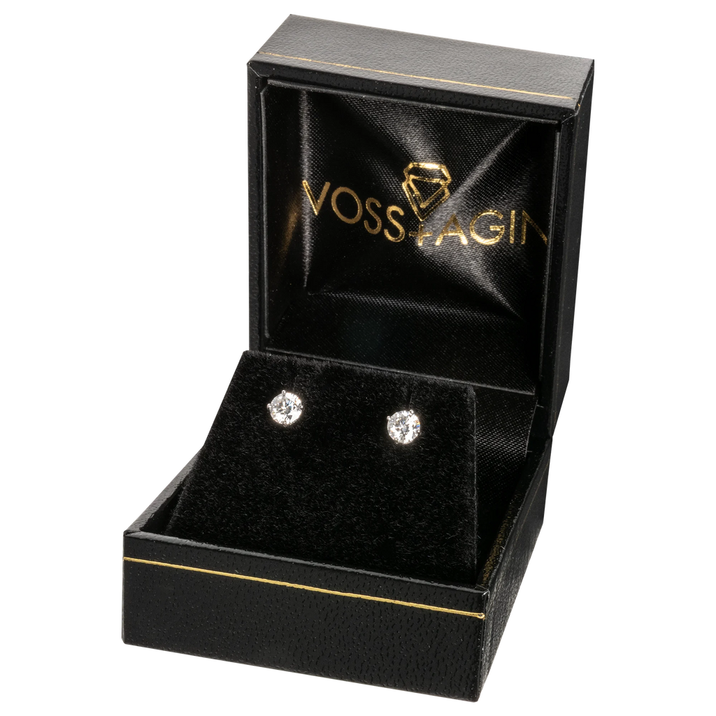 0.50 CTW Lab Grown Diamond Stud Earrings in 14K White or Yellow Gold – G VS