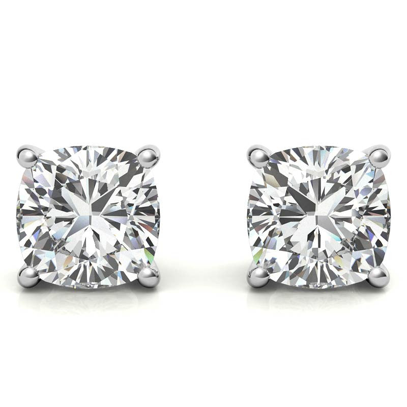 Certified 1.60 CTW Genuine Moissanite Stud Earrings – DEF Color, IF–VS1 Clarity, 14k Gold Over Sterling Silver