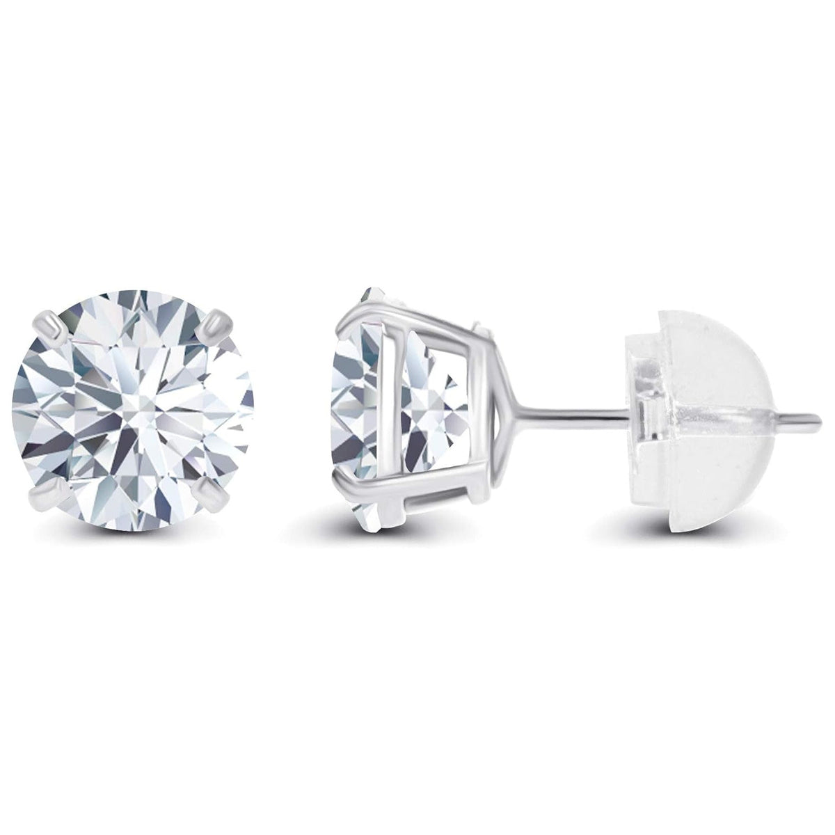 1.50 CTW AGI Certified Lab-Grown Diamond Stud Earrings in 14K Gold – D Color VS Round Brilliant