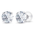 2.50 CTW AGI Certified Lab-Grown Diamond Stud Earrings in 14K White Gold – G Color, VS Clarity