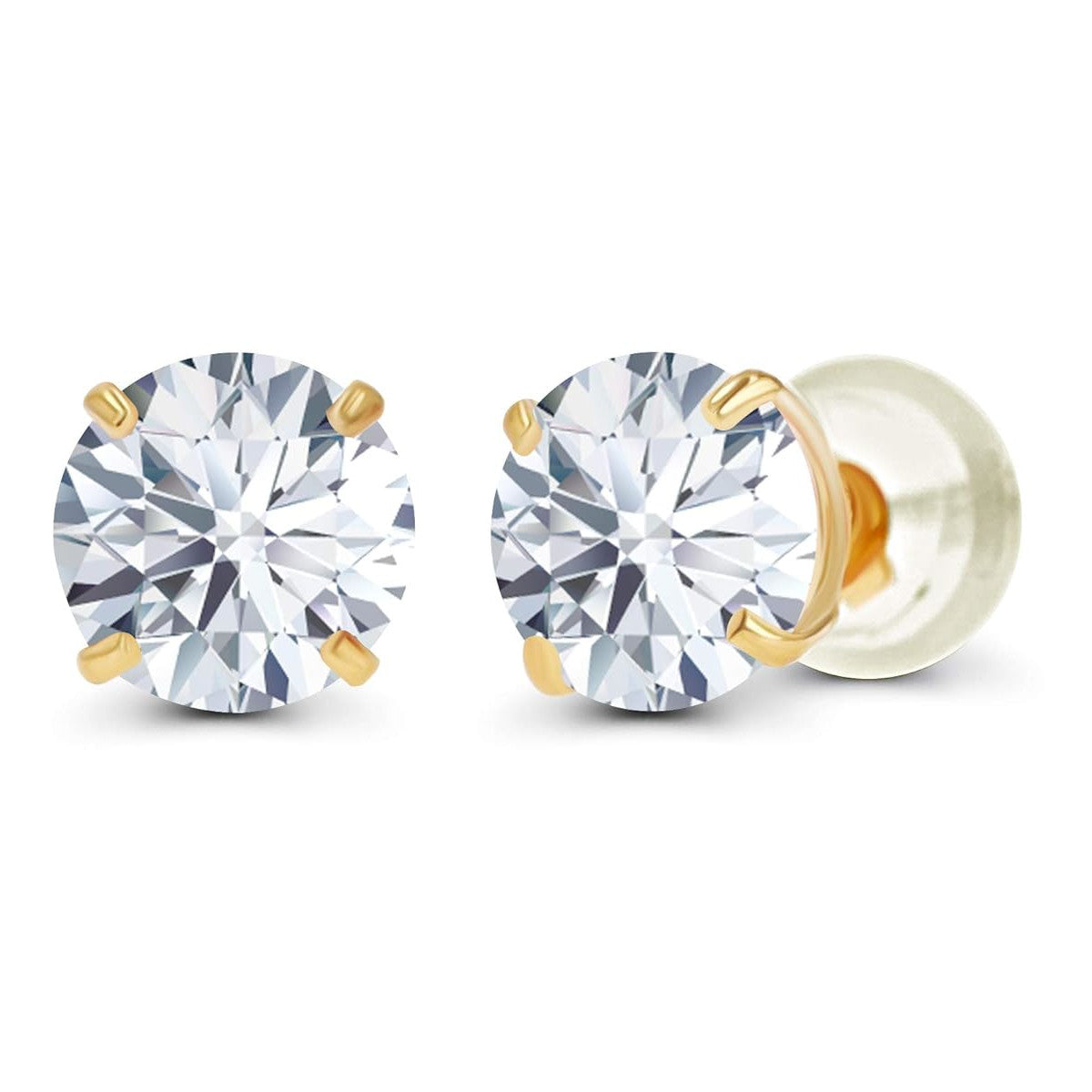 1.50 CTW AGI Certified Lab-Grown Diamond Stud Earrings in 14K Gold – D Color VS Round Brilliant